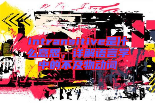 intransitive是什么意思，詳解語言學中的不及物動詞