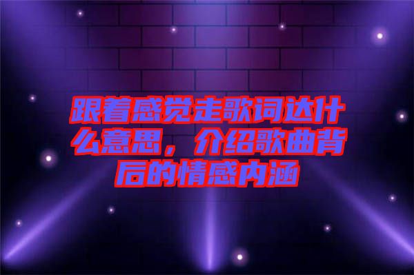 跟著感覺走歌詞達(dá)什么意思，介紹歌曲背后的情感內(nèi)涵