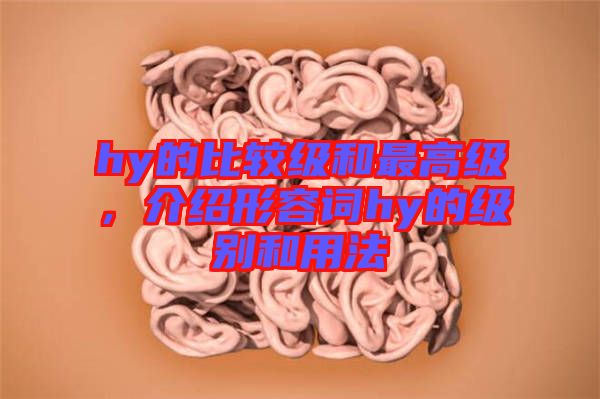 hy的比較級和最高級，介紹形容詞hy的級別和用法
