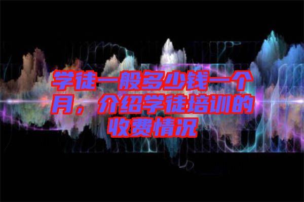 學徒一般多少錢一個月，介紹學徒培訓的收費情況