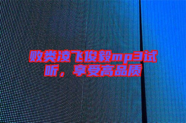 敗類凌飛俊毅mp3試聽(tīng)，享受高品質(zhì)
