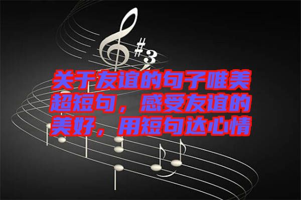 關于友誼的句子唯美超短句，感受友誼的美好，用短句達心情
