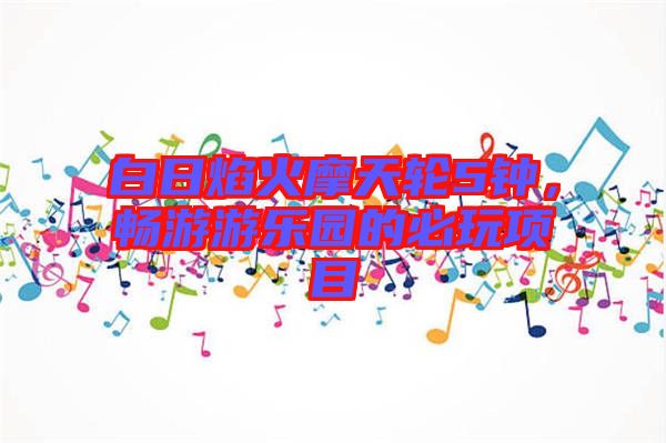 白日焰火摩天輪5鐘，暢游游樂園的必玩項(xiàng)目
