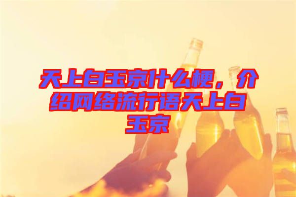 天上白玉京什么梗，介紹網絡流行語天上白玉京