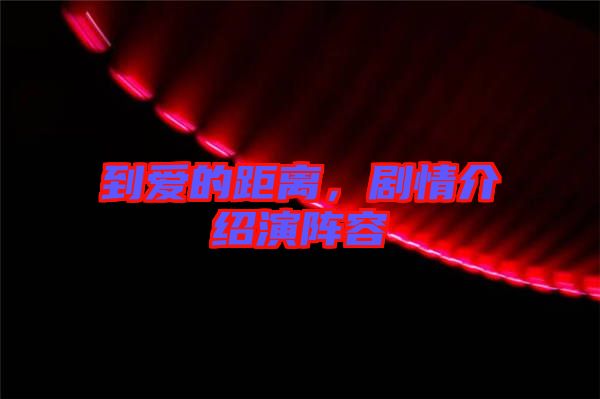 到愛的距離，劇情介紹演陣容