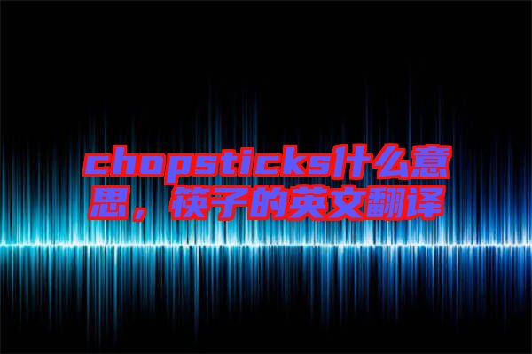 chopsticks什么意思，筷子的英文翻譯