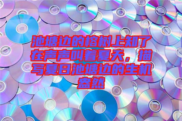池塘邊的榕樹(shù)上知了在聲聲叫著夏天，描寫夏日池塘邊的生機(jī)盎然