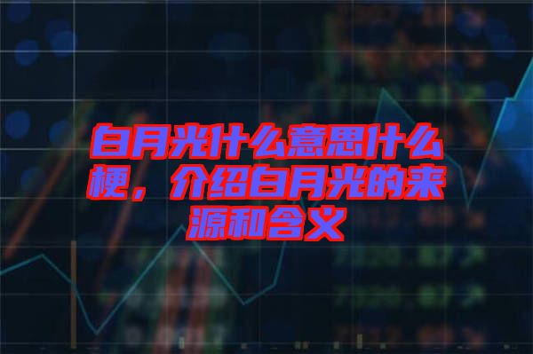 白月光什么意思什么梗，介紹白月光的來源和含義