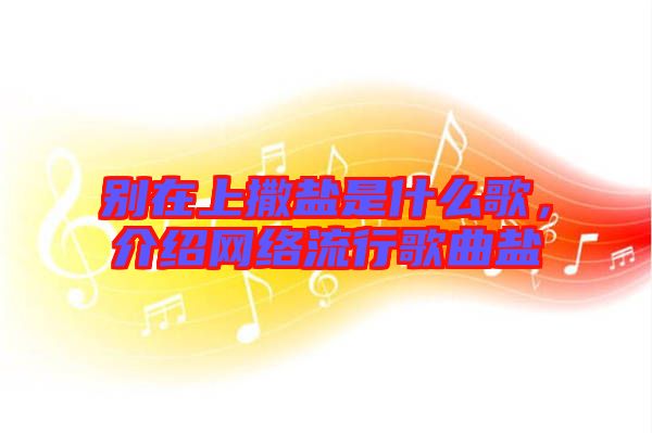 別在上撒鹽是什么歌，介紹網絡流行歌曲鹽