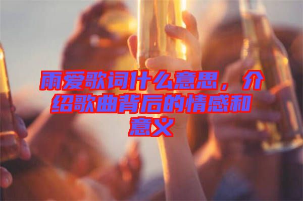 雨愛歌詞什么意思，介紹歌曲背后的情感和意義