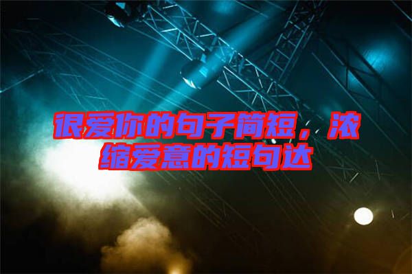 很愛你的句子簡短，濃縮愛意的短句達(dá)