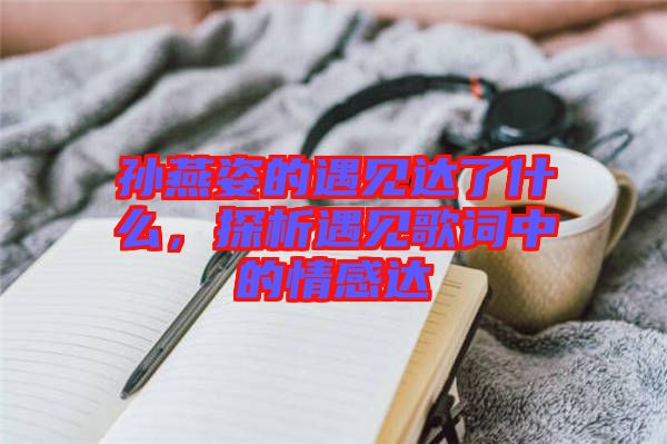 孫燕姿的遇見達了什么，探析遇見歌詞中的情感達