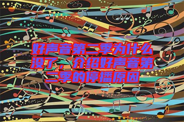 好聲音第二季為什么沒(méi)了，介紹好聲音第二季的停播原因