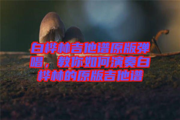 白樺林吉他譜原版彈唱，教你如何演奏白樺林的原版吉他譜