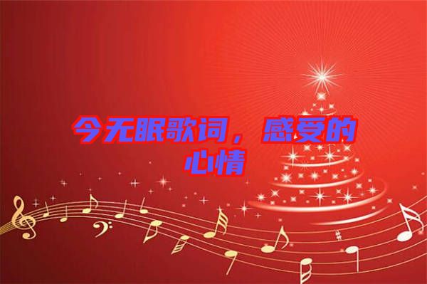 今無眠歌詞，感受的心情