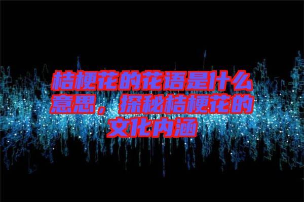 桔梗花的花語是什么意思，探秘桔?；ǖ奈幕瘍群? width=