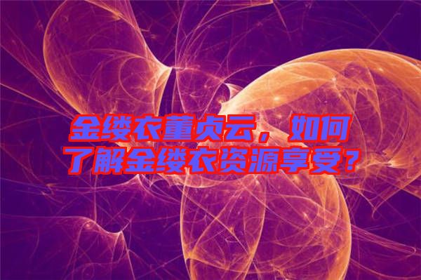 金縷衣董貞云，如何了解金縷衣資源享受？
