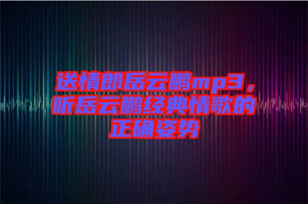 送情郎岳云鵬mp3，聽岳云鵬經(jīng)典情歌的正確姿勢