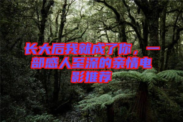 長大后我就成了你，一部感人至深的親情電影推薦